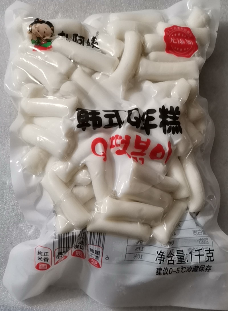 Aunt Park Q Rice Cake Korean Fried Chicken Rice Cake Strips Commercial Spicy Fried Rice Cake 1 kg Whole box