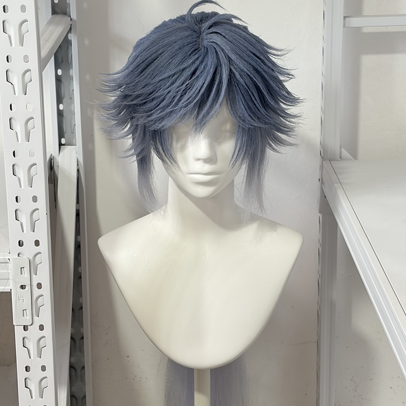 Finished Product: Honor of Kings Yixing Original Skin Cosplay Wig, Ponytail Gradient Style, Realistic Scalp