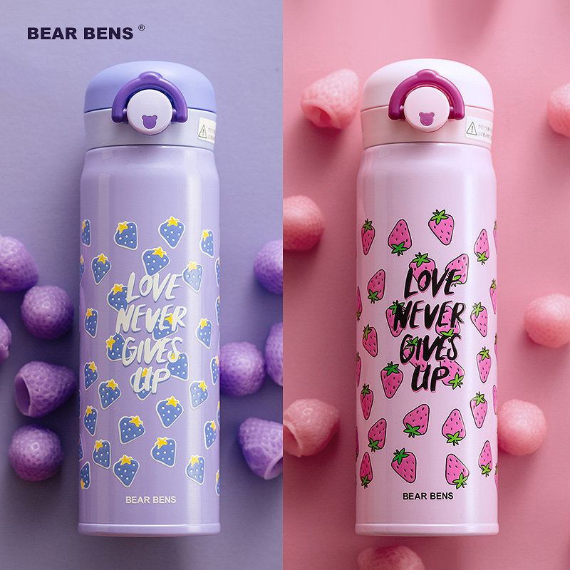 Xuangbi insulation cup female students in cute simple portable small 316 stainless steel large capacity water cup tide