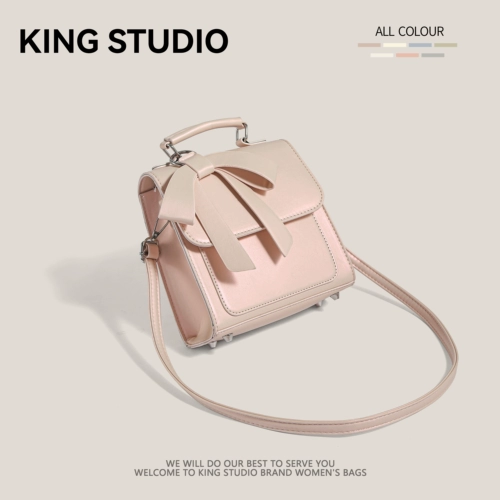 Небольшой дизайнерский рюкзак с бантиком, сумка через плечо, модный портативный ранец, городской стиль