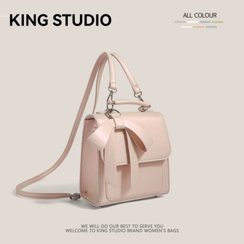 Небольшой дизайнерский рюкзак с бантиком, сумка через плечо, модный портативный ранец, городской стиль