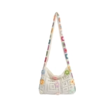 Сумка через плечо, пляжная вместительная и большая сумка на одно плечо, в цветочек