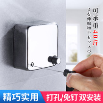 304 stainless steel invisible clothesline non-perforated balcony cool clothes artifact hotel indoor steel wire telescopic drying hanger