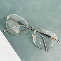  Net celebrity myopia glasses women have degrees anti-blue light radiation ultra-light polygon glasses frame thin student goggles