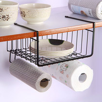 Multifunctional kitchen cabinet bathroom cabinet storage basket roll paper kitchen rack fume hood door hanger storage suspension