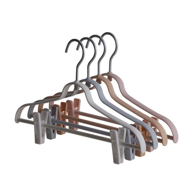 Rotating Aluminum Hook Hanger Pants Rack Wardrobe Adult Clothes Support Wholesale Household Multifunctional Plastic No Trace Non-slip Hanger