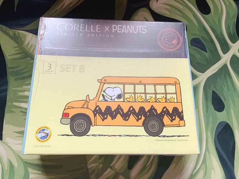 Made in the United States Corelle X Peanuts Snoopy Plate Set Tableware Set