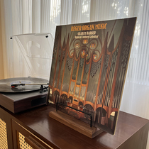 Black Gum Record Shelf 12 Inch Solid Wood Acrylic Containing Cabinet LP Box Medieval Furniture