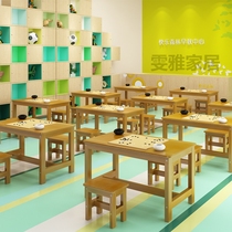 Solid Wood Go Table Minimalist Modern Calligraphy Table Students Calligraphy And Painting Table School Childrens Desk And Chairs Training Course Tutoring Desk
