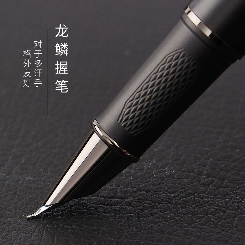 Yongsheng 9390 Professional-Grade Calligraphy Art Pen, Hand-Polished Small Curved Nib Fountain Pen, Adult Hard-Tipped Pen for Calligraphy Practice, Curved Tip, High-End Men's Fountain Pen for Business Office Signing, Curved Nib, Hidden Tip, Calligraphy Practice