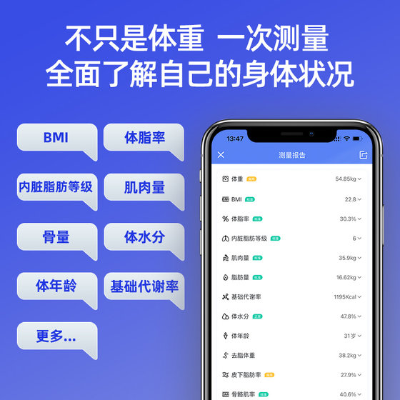体脂秤减肥专用智能精准体重秤家用减脂店充电小型人体电子体质称
