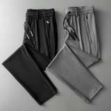 Мужские шелковые летние тонкие быстросохнущие элитные эластичные штаны для отдыха, оверсайз, свободный прямой крой