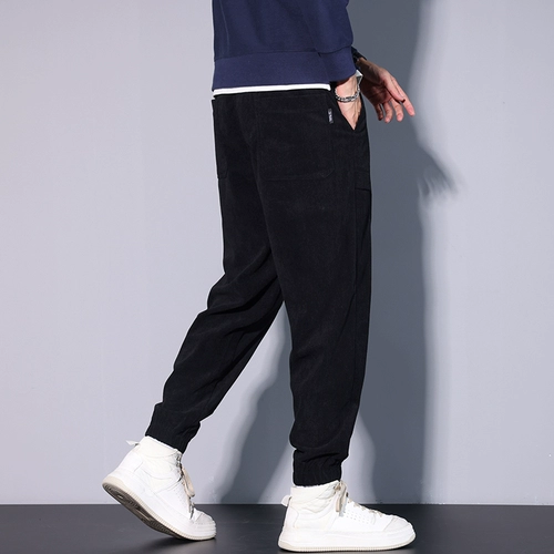 Осенние вельветовые спортивные бархатные штаны для отдыха