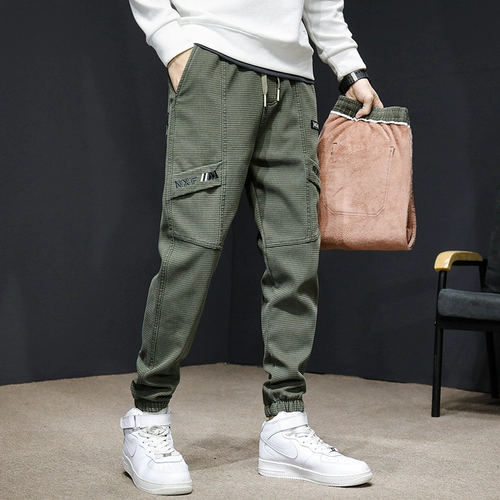 Демисезонные штаны, утепленные зимние джинсы с начесом для отдыха