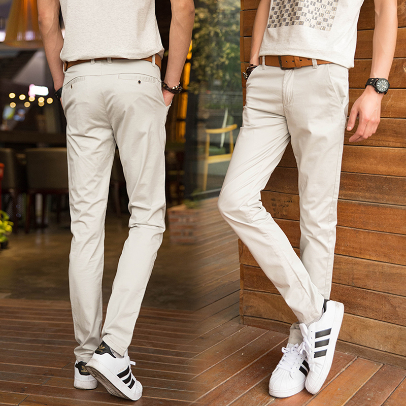Summer Thin men's casual pants Men's straight cylinder loose trend 100 hitch a business casual long pants male new
