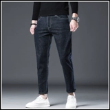 Элитные джинсы, эластичные утепленные штаны, свободный прямой крой