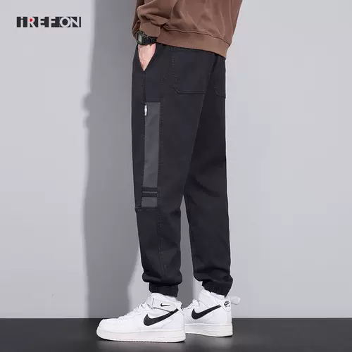 Осенние летние повседневные брюки, мужские универсальные спортивные штаны, свободный крой