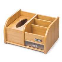 Solid wood pen-brush office desktop receiver box wiring simple high-end multi-function creative student wooden pencil