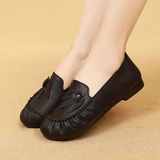 Обувь, комфортные нескользящие туфли для матери, 2021 года, из натуральной кожи, мягкая подошва