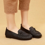 Обувь, комфортные нескользящие туфли для матери, 2021 года, из натуральной кожи, мягкая подошва