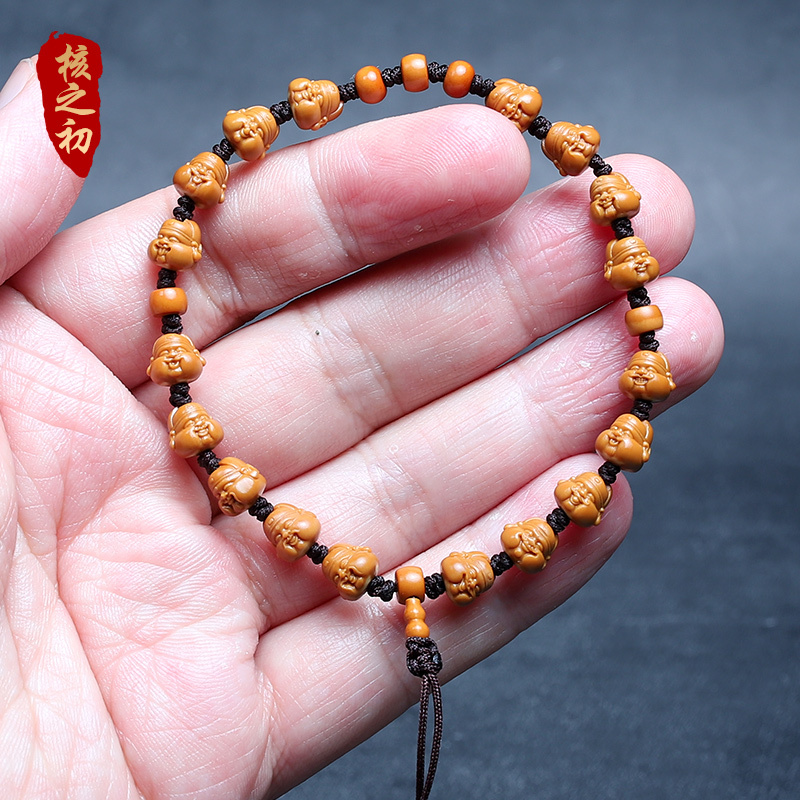 Olive Pit Carving of the Eighteen Gods of Wealth, Unisex Bracelet, Carving of the Gods of Wealth, Collectible Bracelet Olive Pit Carving of the Eighteen Gods of Wealth, Unisex Bracelet, Carving of the Gods of Wealth, Collectible Bracelet