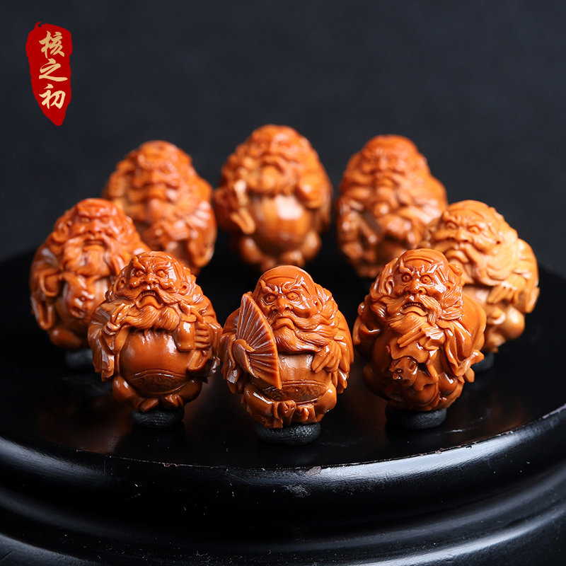 橄榄核手串苏工纯手工雕刻2.4大籽钟馗捉鬼橄榄胡雕刻核雕文玩男-淘宝网
