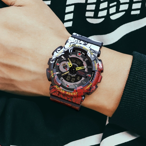 Наруто, детские часы для мальчиков, трендовые водонепроницаемые электронные мужские часы