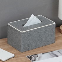 Creative Car Genuine Leather Tissue Box Hotel Fashion Personality On-board Cramps Office European-style Home Napkins Box Guest