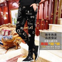 Baoma Denton mens pants Straight printed drawstring trousers Four-sided elastic BMW Denton casual pants Quality Baoma Denton