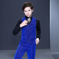 Boys dress summer suit suit handsome boy host costume catwalk show suit British childrens small suit