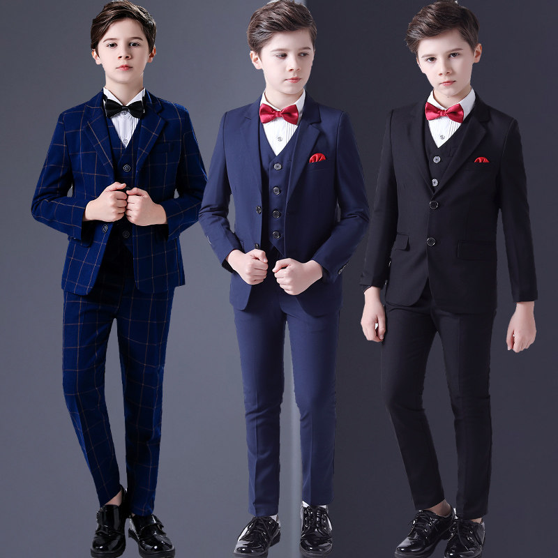 Children's suit Flower boy piano show dress in the big boy's handsome English boy suit spring and autumn