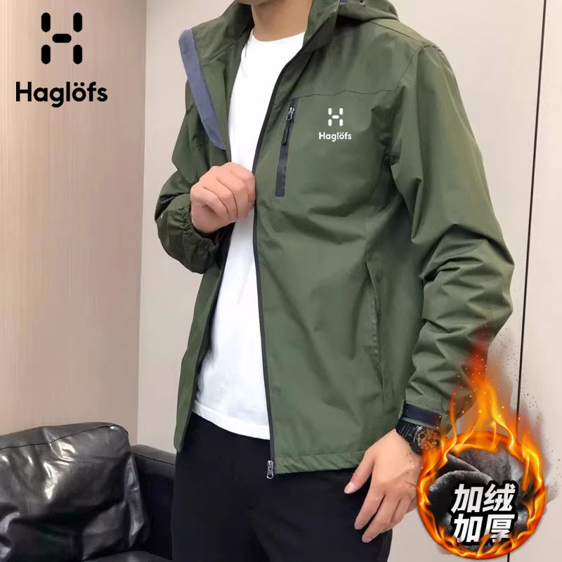 HAGLOFS火柴棍冲锋衣男士春秋户外休闲大码防风防水连帽夹克外套 5