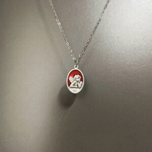 Vintage Niche Design Angel Necklace Double-Sided Angel Necklace Retro Pendant Everyday Versatile Style for Women