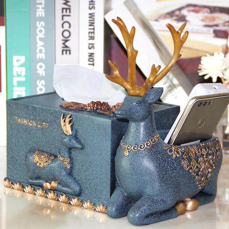 Light luxury tissue box Nordic ins living room remote control storage box multi-function drawing box household paper draw box ornaments
