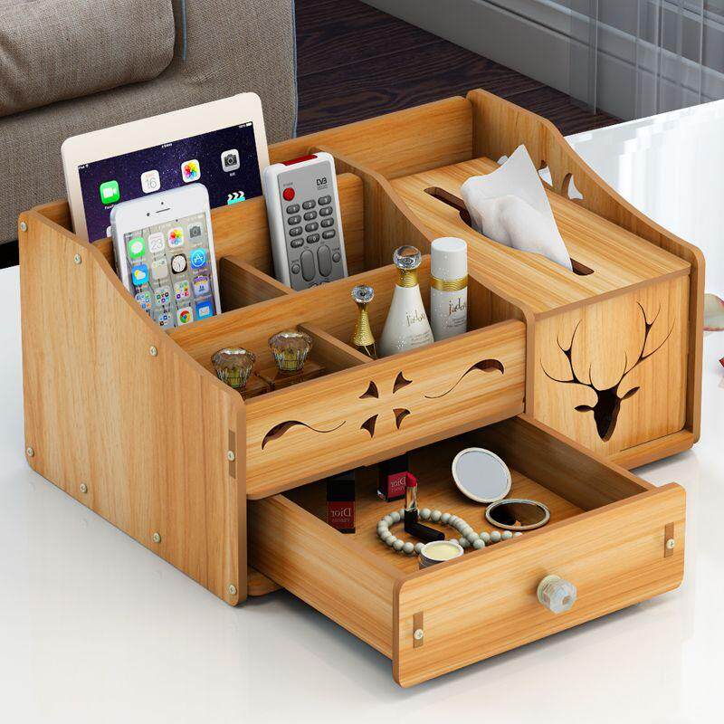Drawer box European-style paper towel living room simple creative home paper pump Nordic coffee table multi-function remote control storage box