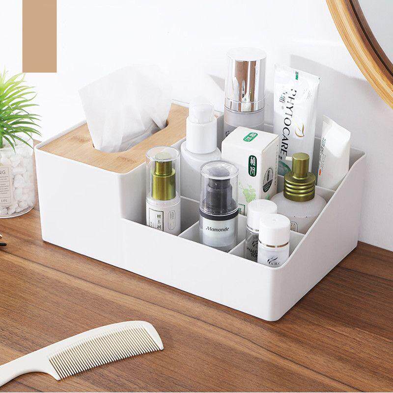 Desktop drawer multi-function tissue box cosmetic storage box living room coffee table paper draw box remote control storage