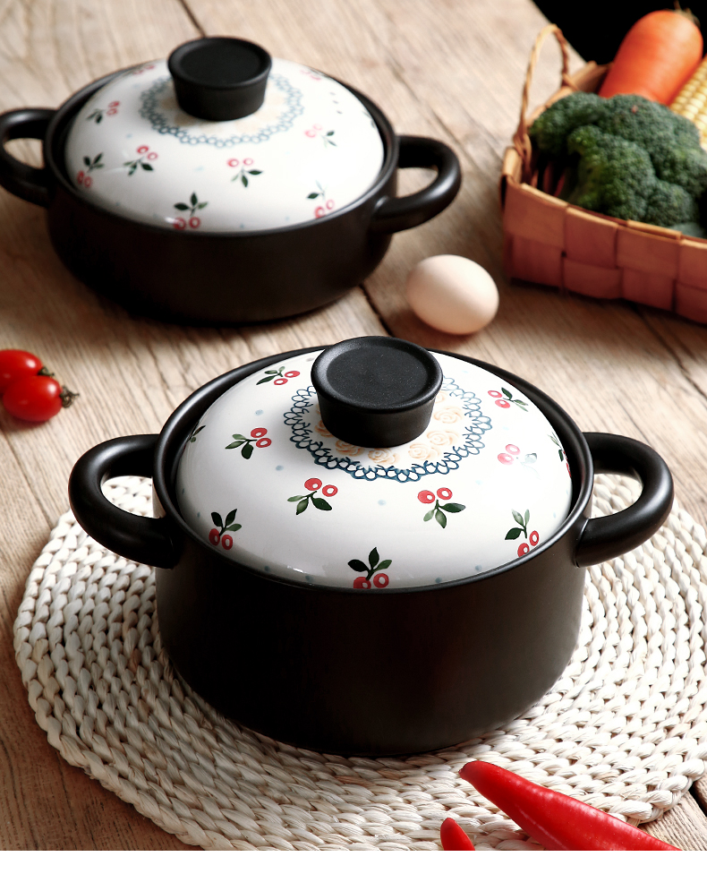 Casserole stew ceramic household high - temperature gas soup soup rice soup pot stew gas buner for small Casserole