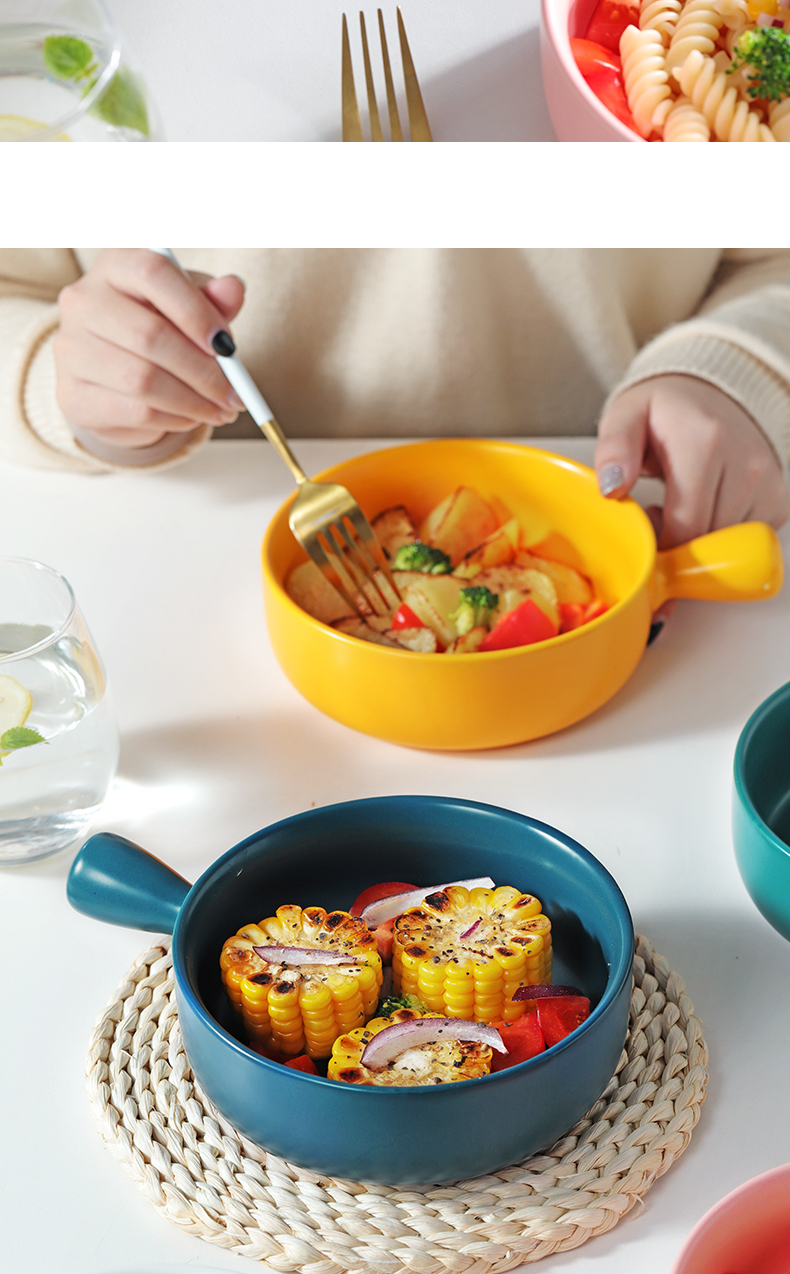 Lovely mercifully rainbow such as bowl can be a microwave oven utensils creative ceramic pan with handle take tableware special vessels