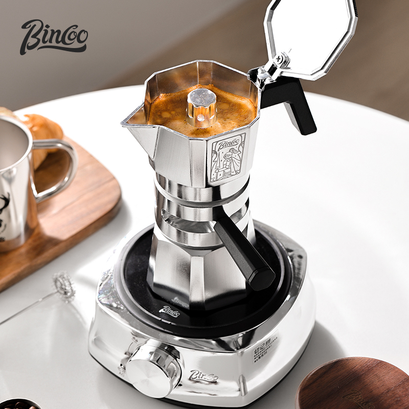 Bincoo Constant Temperature Double-Valve Moka Pot Coffee Maker Espresso Home Outdoor Camping Coffee Machine Set