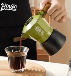Bincoo Double-Valve Moka Pot Home Espresso Small American Latte Coffee Pot Set Italian Coffee Maker