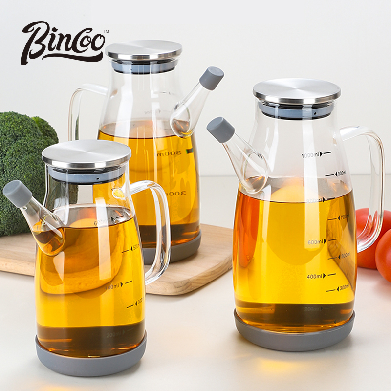 High Boron Silicon Oil Pot Glass Loaded Soy Sauce Vinegar Sauce Bottle Not Hanging Oil Leak Proof Oil Bottle Home Kitchen Eurostyle Large Oil Tank