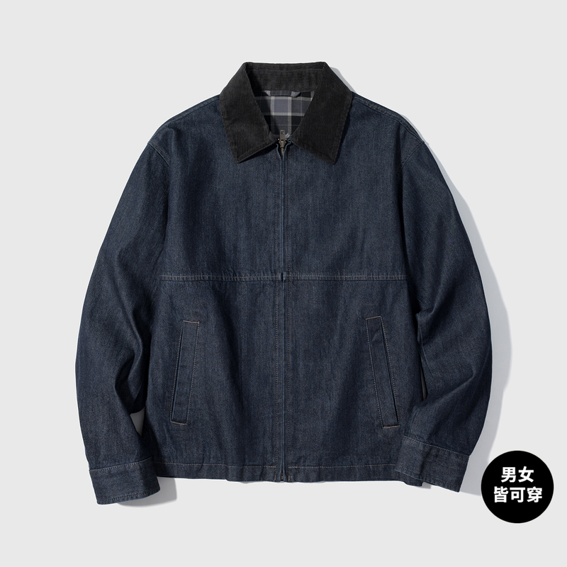 Men's and Women's Casual Retro Zipper Denim Short Jacket Washed Product Coat Jacket 2026 New Model 480827