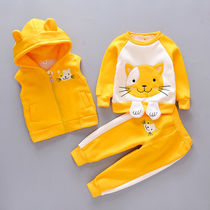 Child Clothing Boy Spring Clothing Baby Boy Casual Suit Three Sets 0-1-4 Of 0-1-4-Year-Old Male And Female Baby Clothes Spring And Autumn Clothes