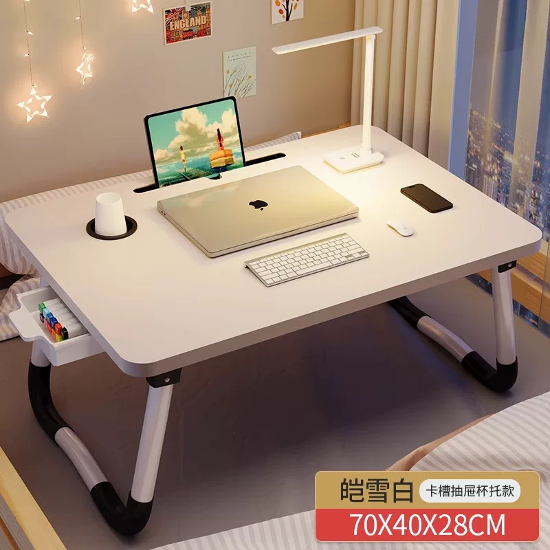Small bed table foldable dormitory computer desk home bedroom bay window desk student dormitory lazy study desk