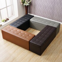 Net red living room stool has a sub-dressing stool box long bar storage can be fitting room stool leather shoes cabinet sofa bath stool