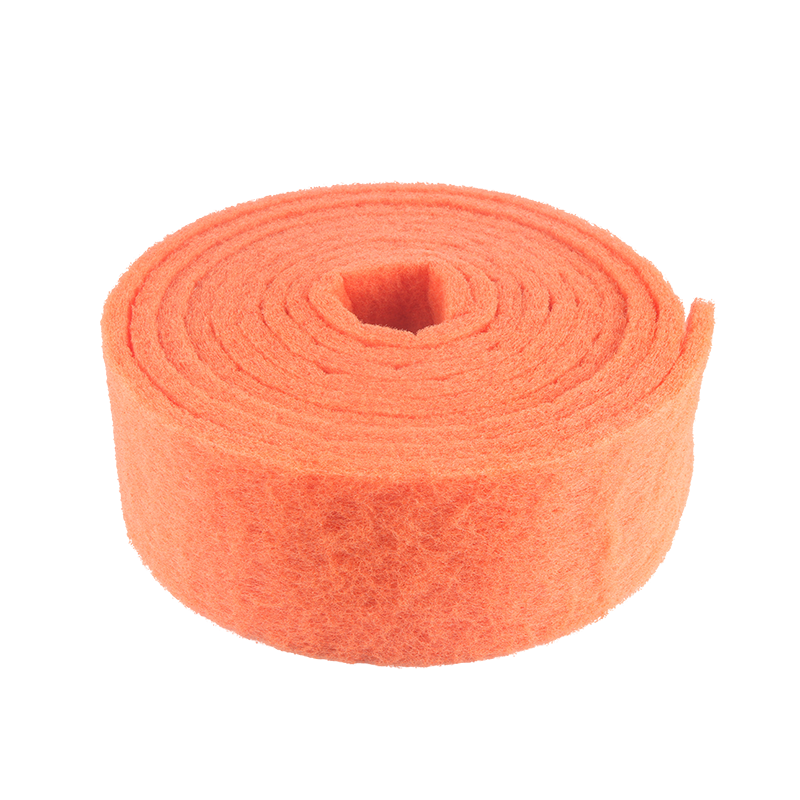 Orange-Yellow Ultra-Fine Industrial Scouring Pad Woodworking 1200 # High-Gloss Nylon Polishing Cloth for Household Cleaning and Stain Removal