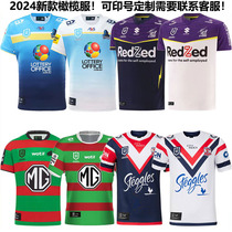 2024NRL Melbourne Rabbitohs Roosters Titans Home and Away Short Sleeve Rugby Jersey Rugby Jersey