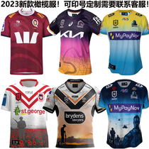 23NRL Broncos Aboriginal version of rugby jersey West Tigers St. Georges Legion Titans Lions short-sleeved training uniform