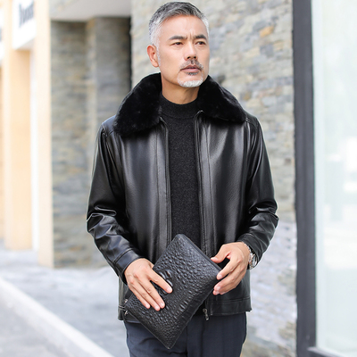 巧恰-冬季中老年皮衣外套
