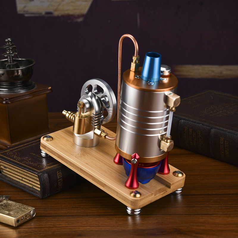 Startable Steam Engine Model Engine Retro with Heating Boiler Large Boiler Real Start Model Cnc Manufacturing